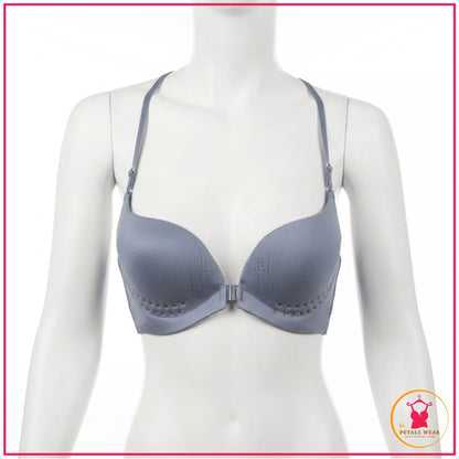 Comfortable front closure bra with light padding