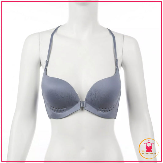 Comfortable front closure bra with light padding