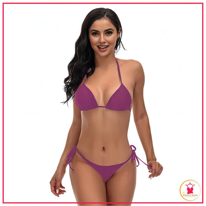 Cozy bikini bralette and panty set for women
