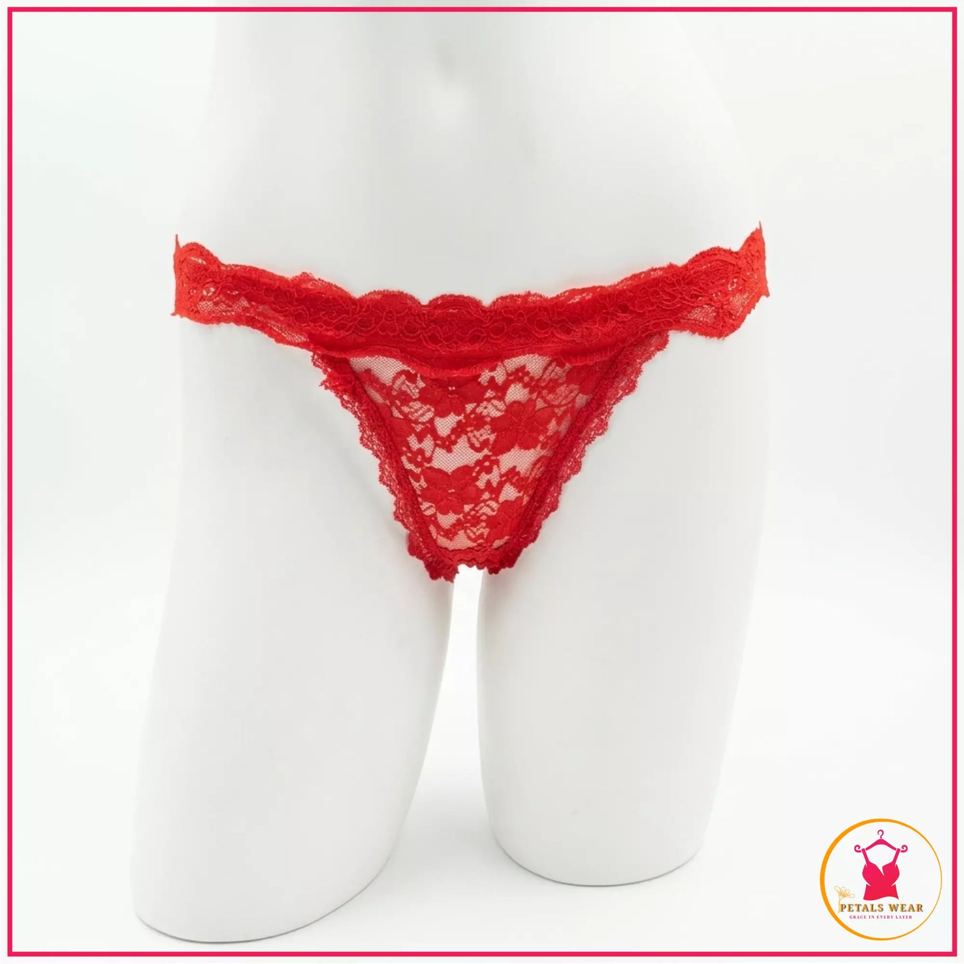 Lace Embroidered T-Shape Panty for Women