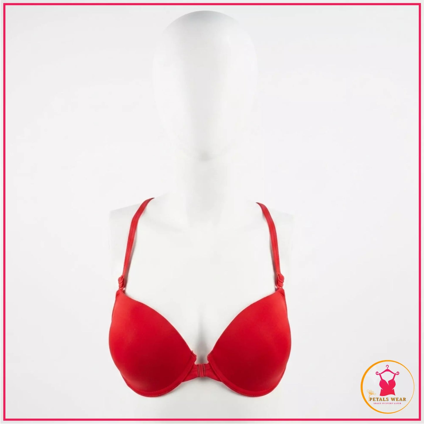 Soft Floral Embroidered Front Open Bra
