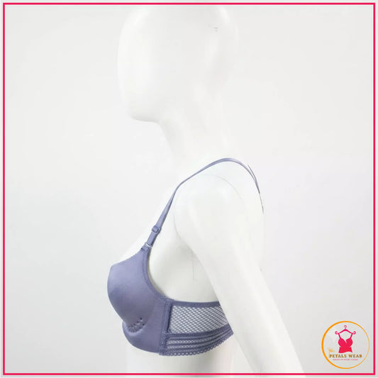 Front Open Light Padded Comfort Bra - Black
