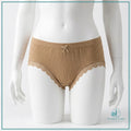 Women's menstrual panty with abdomen control and hip lift styling