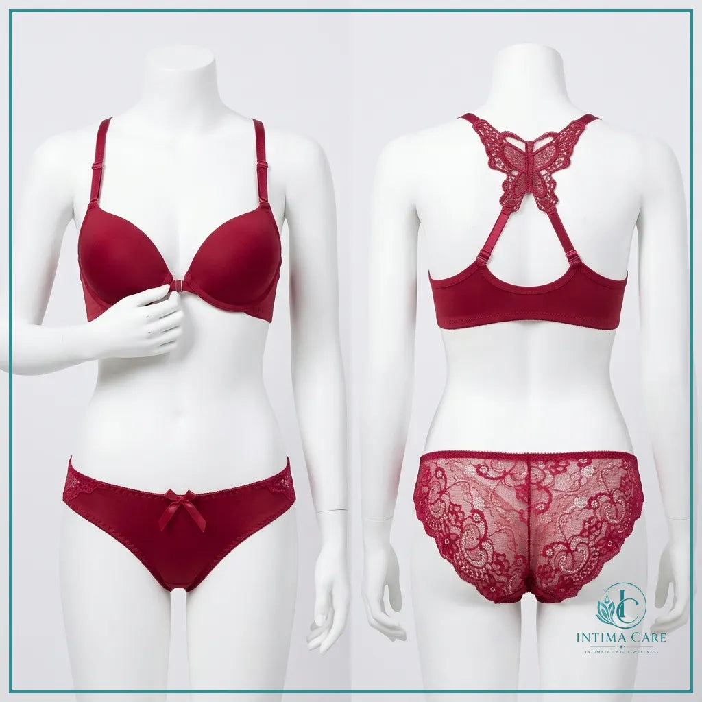 Butterfly lace lingerie set available in A and B cup sizes