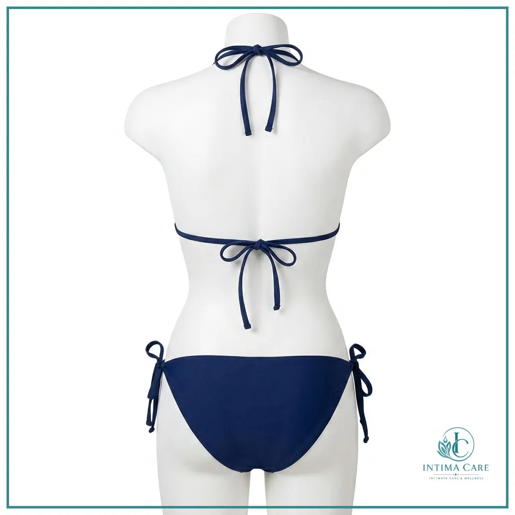 Two-piece women's lingerie set with matching bralette and bikini panty