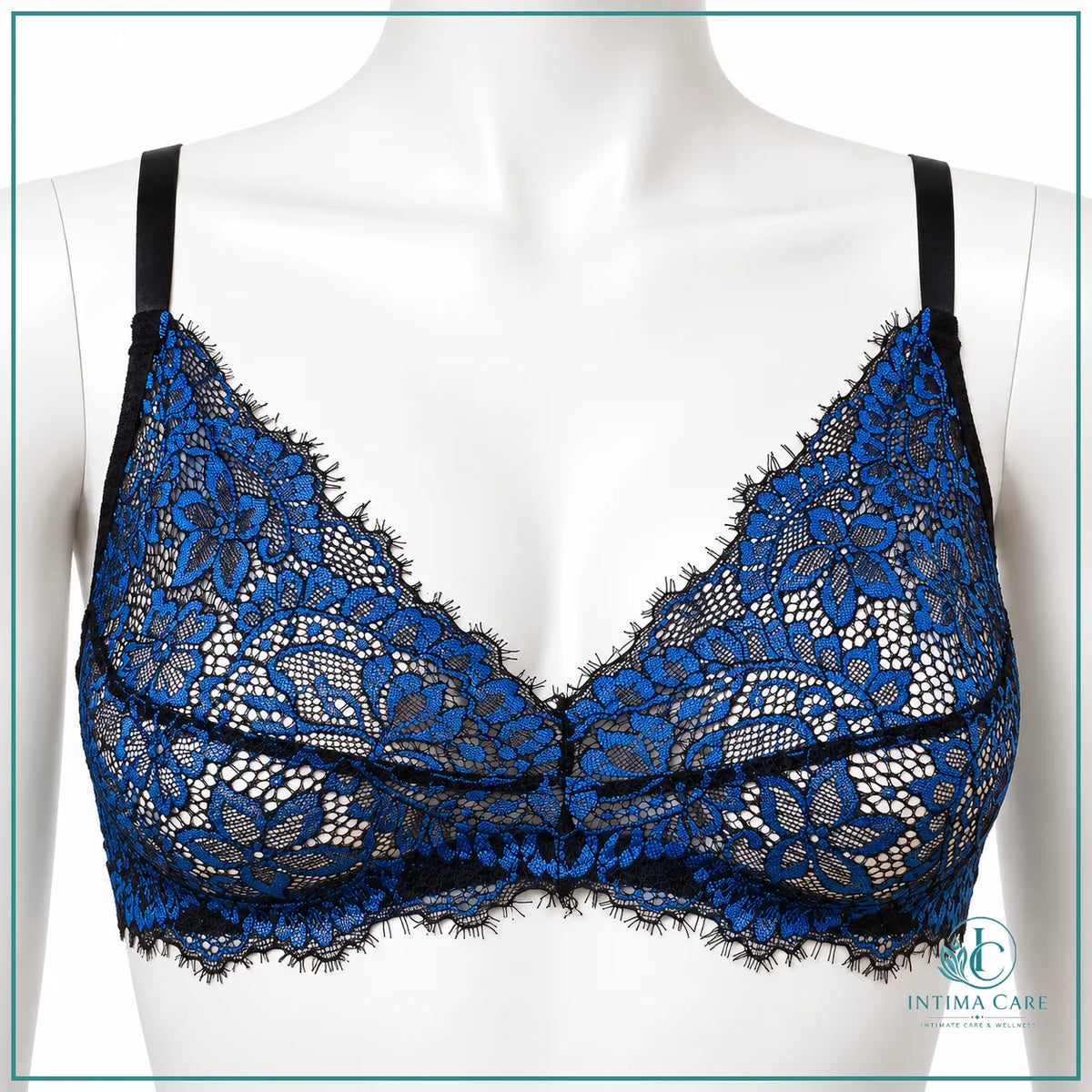 Elegant bridal lingerie ensemble featuring floral lace top and matching accessories