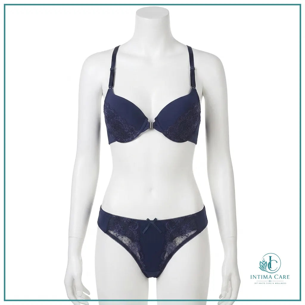Two-piece floral lace lingerie set with push-up bra
