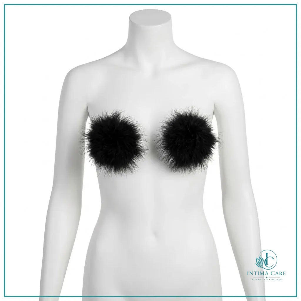 Women's fluffy nipple covers for decorative intimate fashion styling