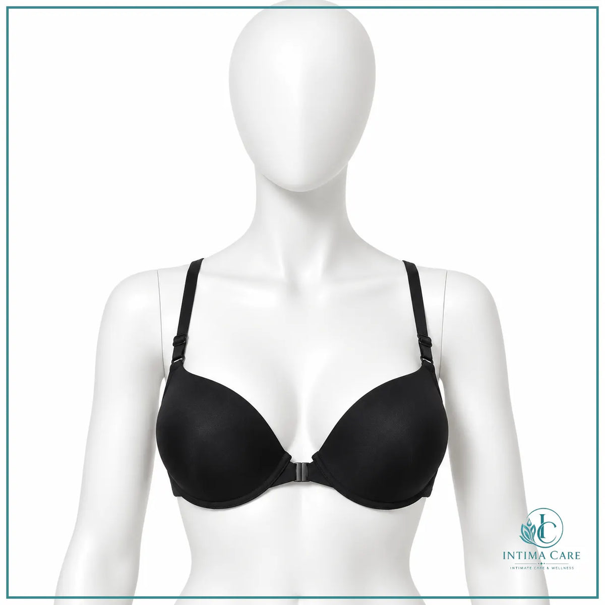Elegant floral lace bra with front opening design