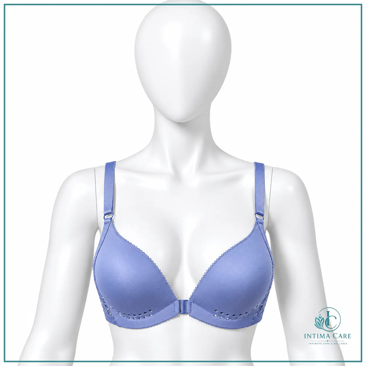 Women's front opening comfort bra with light padding