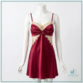 Ice Silk Hollow Lace Nightgown Set for women featuring an elegant lingerie design