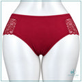 Women's everyday panty featuring elegant lace embroidery