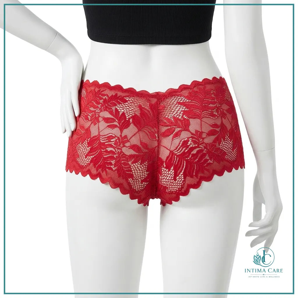Women's low rise lace panty available in Small Medium and Large