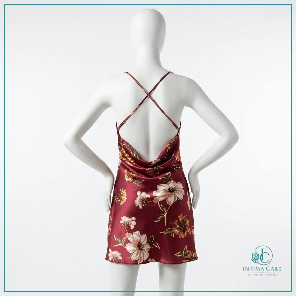Elegant women's slip nightwear with matching panty for romantic evenings