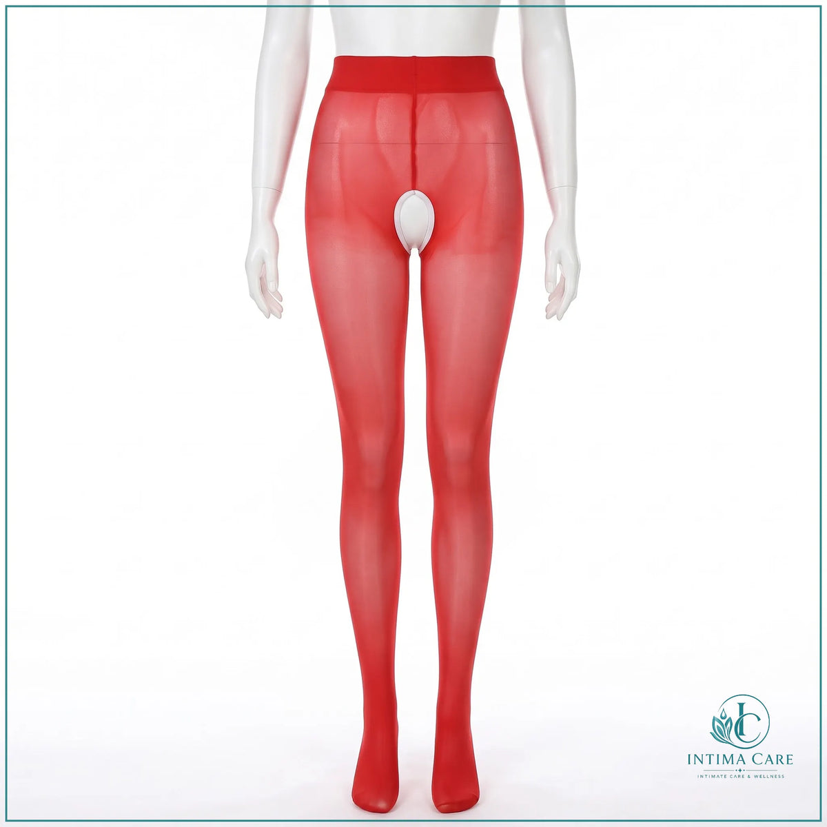 Sexy transparent stockings with distinctive open crotch design