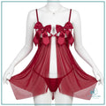 Elegant sheer mesh lingerie set for honeymoon nights and special occasions