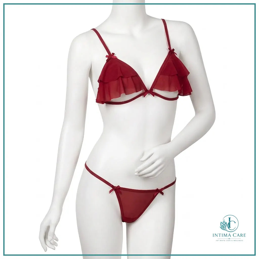 Sheer see-through two piece bikini set for women available at Intima Care Pakistan