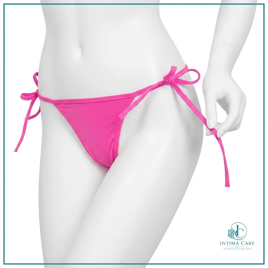 Women's open crotch thong lingerie with a bold and minimal G-string design